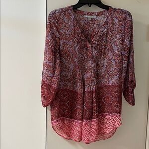 Daniel Rainn Red Paisley Blouse